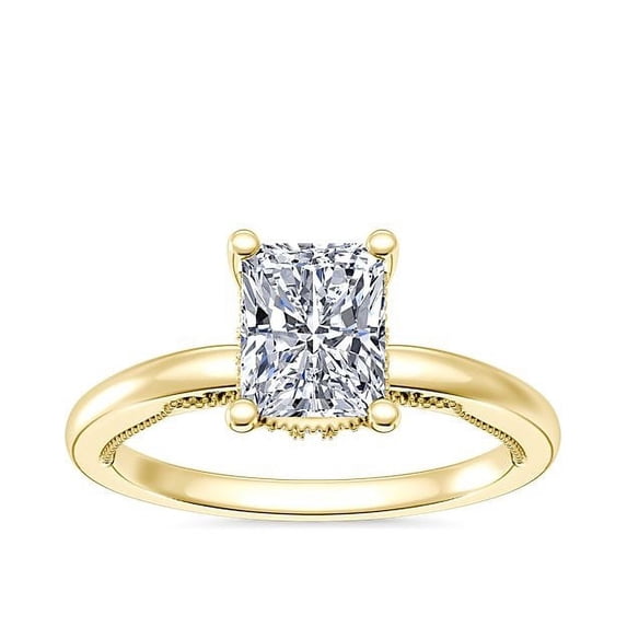 2.15 Carat Radiant Cut Moissanite Diamond Beautiful Anniversary Ring for Wife in Solid 14K Yellow Gold Size 7 by Diamond-Capitals