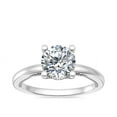 thumbnail image 1 of 2.15 Carat Round Cut Moissanite (D/VVS1) Elegant Solitaire Anniversary Ring for Women Solid 14K White Gold Size 8.5 by Diamond-Capitals, 1 of 8