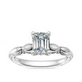 thumbnail image 1 of 2.15 Ct Emerald Cut Moissanite Diamond (D/VVS1) Latest Wedding Ring for Ladies Solid 14K White Gold Size 3.5 by Diamond-Capitals, 1 of 8
