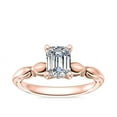 thumbnail image 1 of 2.15 Ct Emerald Cut Moissanite Diamond Wonderful Wedding Ring for Women Solid 18K Rose Gold Size 5 by Diamond-Capitals, 1 of 8