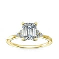 thumbnail image 1 of 2.15 Ct Emerald Cut Moissanite Luxurious Halo Ring for Wedding Gift Solid 18K Yellow Gold Size 10.5 by Diamond-Capitals, 1 of 8
