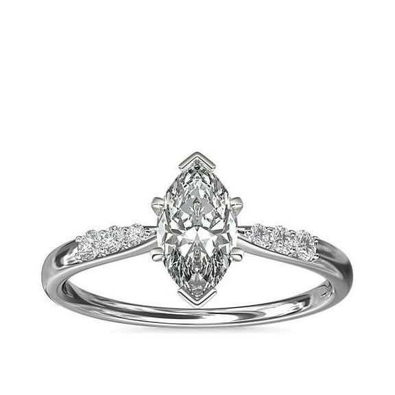 2.15 Ct Luxury Marquise Cut Solitaire Natural Diamond (F-G/VS1) Wedding Ring for Ladies Solid 950 Platinum Size 7 by Diamond-Capitals