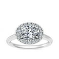 thumbnail image 1 of 2.15 Ct Unique Oval Cut Moissanite Halo Bridal Ring for Gift Solid 14K White Gold Size 7 by Diamond-Capitals, 1 of 8