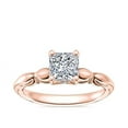 thumbnail image 1 of 2.15 Ct Wonderful Princess Cut (D/VVS1) Moissanite Diamond Anniversary Ring for her Solid 14K Rose Gold Size 10 by Diamond-Capitals, 1 of 8