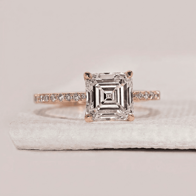 2.15 tcw Asscher Cut IGI Certified Lab Grown Diamond Latest Design ...