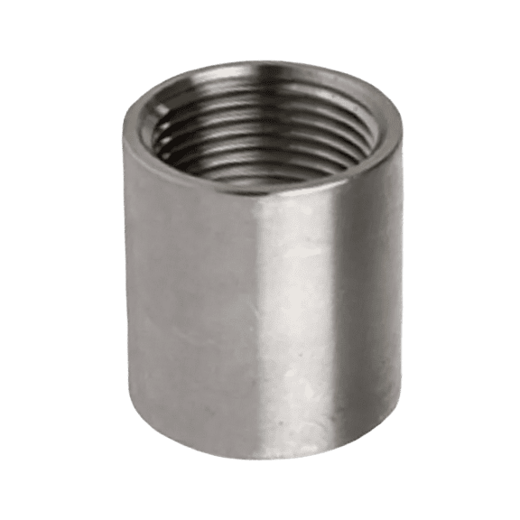 2" 150 Female NPT Full Coupling, 304 Stainless Steel, High-Pressure Pipe Fitting, Corrosion-Resistant, Durable Plumbing Connector