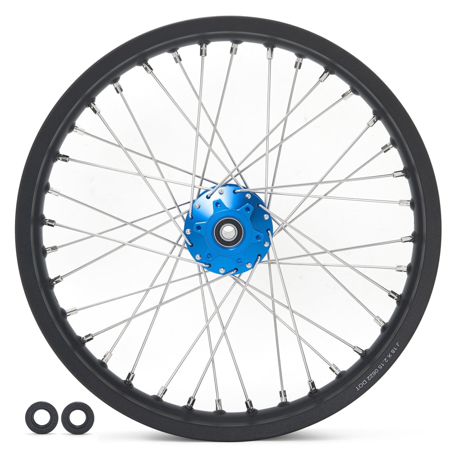 2.15x18 Spoked Rear Wheel Blue Hub Black Rim For Talaria Sting XXX ...