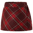 thumbnail image 1 of 2-16T Girl Plaid Mini Skirt Fall Winter High Waisted A-Frame Pencil Skirt, 1 of 7