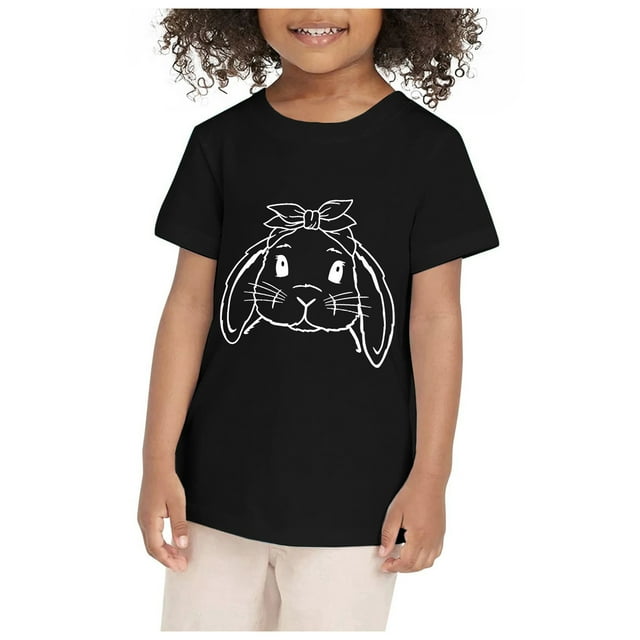 2-16Y Kids Bunny Shirt Toddler Boys Girls T Shirt Kids Cute Bunny ...