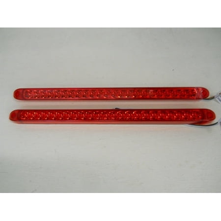 (2) 17" Slim Red 23 SMD LED Truck Trailer RV Bus Brake Stop Turn Tail Lights