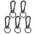 thumbnail image 1 of 2.17" x 1.1" Metal Keychain Keyring, 5 Pcs Black Key Chain Ring Clip Sturdy Key Accessories Holder Organizer for Chain Making Kit Home Car Keys Art Crafts, 1 of 7