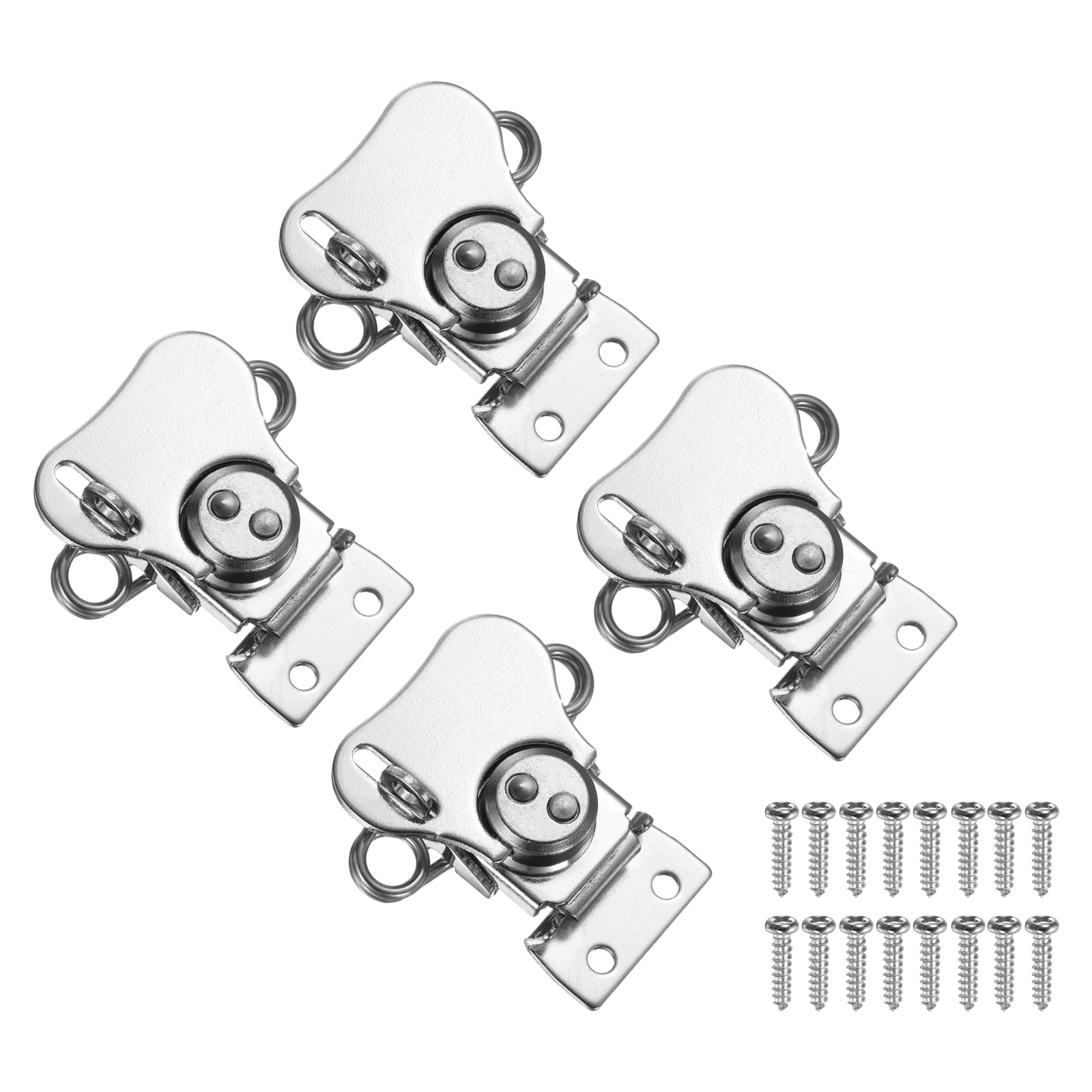 PATIKIL Spring Loaded Small Butterfly Twist Latch 2"x1.5", 4 Pack Steel Twist Latch And Keeper Toggle Clamp Metal Hardware For Case Box Chest Closure, Black - View #8