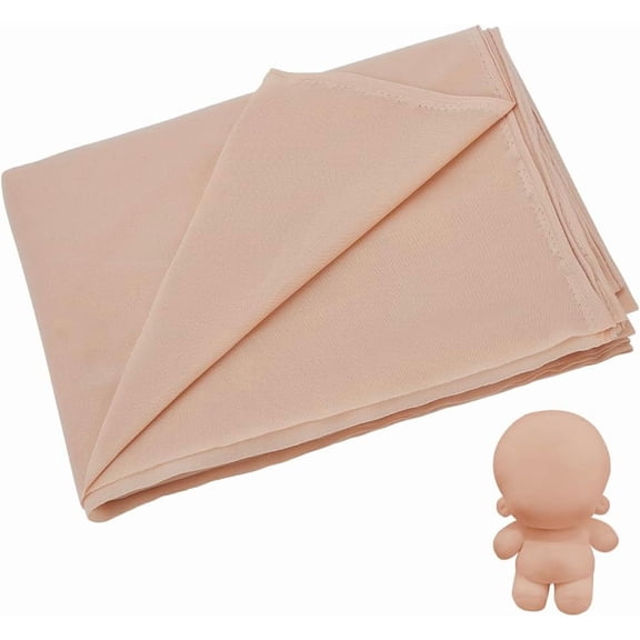 2.18 Yards Skin Tone Fabric 59 Inch Wide Light Salmon Color Plush Surface Skin Fabric for Making Polyester Skin Fabric for Sewing Apparel Cloth Bags Puppet Crochet Brown