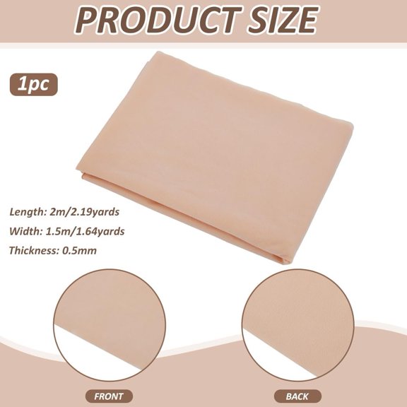 2.18 Yards Skin Tone Fabric 59 Inch Wide Light Salmon Color Plush Surface Skin Fabric for Making Polyester Skin Fabric for Sewing Apparel Cloth Bags Puppet Crochet
