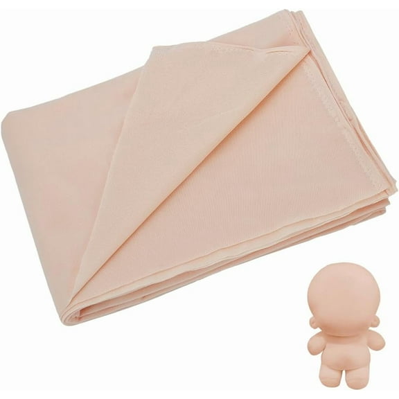 2.18 Yards Skin Tone Polyester Plush Surface Skin Fabric for Making Sewing Apparel Bags Puppet Crochet in PeachPuff Color