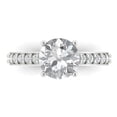 thumbnail image 1 of Clara Pucci 14K White Gold 2.3ct Clear Solitaire with Accents Ring, 1 of 8