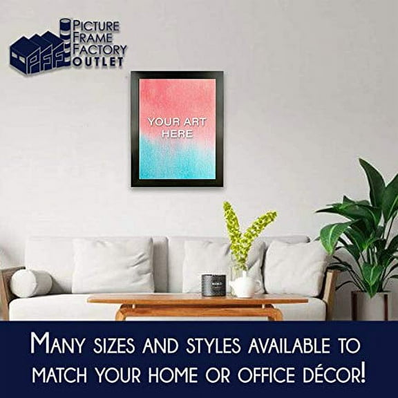 (2) -19.25x26.75-1.25" Flat Black Profile - Puzzle Frame - Hanging Hardware and Plexiglass Included