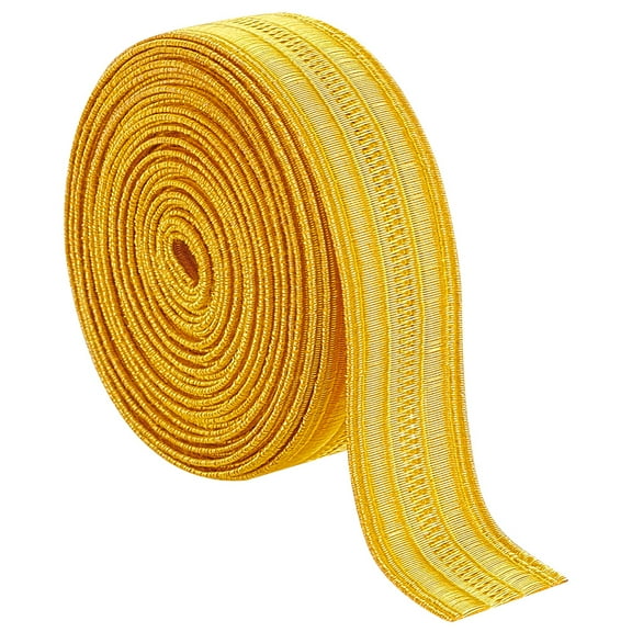 2.19 Yards Metallic French Bullion Braid Ribbon 0.5inch Wide Golden Satin Ribbon for Uniform Ribbons Epaulets Embroidery and Jewelry Making for making