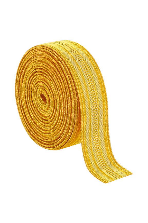 2.19 Yards Metallic French Bullion Braid Ribbon 0.5inch Wide Golden Satin Ribbon for Uniform Ribbons Epaulets Embroidery and Jewelry Making for making
