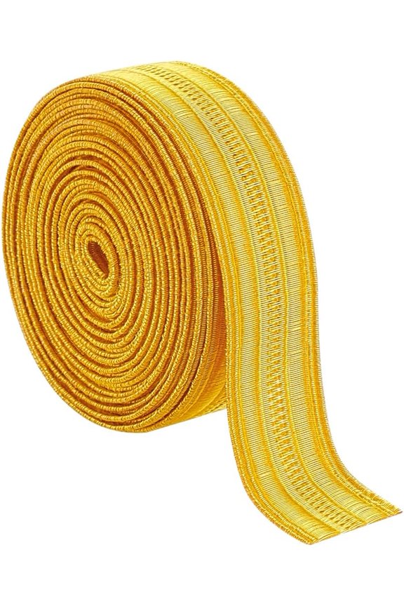 2.19 Yards Metallic French Bullion Braid Ribbon 0.5inch Wide Golden Satin Ribbon for Uniform Ribbons Epaulets Embroidery and Jewelry Making