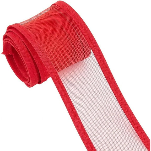 2.19 Yards Polyester Mesh Ribbon Red Decorative Mesh Ribbbon Rolls Veil Neting Fabrics Mesh Wreath Supplies Tulle Fabric Rolls for DIY Crafts Decoration Box Packaging Red