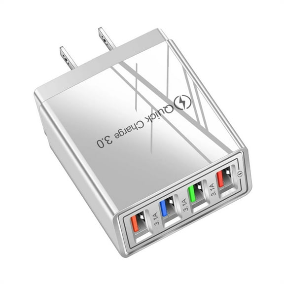 2.1A 5V 4-ports USB Ports USB Charger Wall Adapter Mobile Phone Charger Charging Plug for iPhone Samsung Android, Verizon, LG, Google, Universal