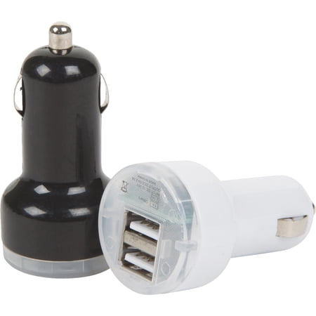 ARIES 2.1A Black & White Dual USB Works With Most Devices & Tablets Small & — Residential Use, Standard Application