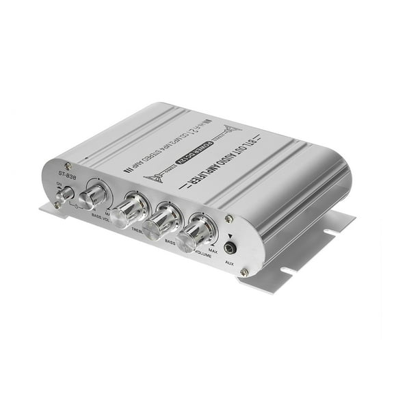 2.1CH 40W 2x20W Digital Car Power Amplifier Hi-Fi Stereo Bass Amplifier Support Connection Of 2 Speakers And A Subwoofer ,Small Footprint