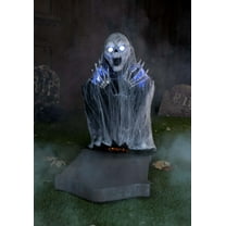 2.1FT Jump Scare Skull and Tombstone Animated Decoration - Tekky