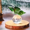 thumbnail image 1 of 2.1IN Crystal Butterfly Figurine with Faceted Ball Base, Decorative Glass Butterfly Ornament for Home Table Decor, Perfect Collectible Gift for Desk, Shelf, and Office,Green, 1 of 5