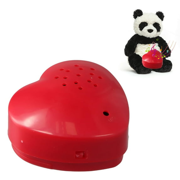 2/1PCS 30 Seconds Valentine’s Voice Recorder for Stuffed Doll Heart Shape Sound Recorder Push Button Recordable Device Sound Module for Gift Recording Voice Message