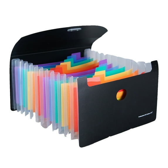 2/1PCS Accordion File Organizer 12 Pockets Expanding File Folder Portable Monthly Paper Bill Receipt Organizer Letter A4 Size Document Holder For School Home Office Classroom Must Haves