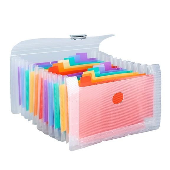 2/1PCS Accordion File Organizer 12 Pockets Expanding File Folder Portable Monthly Paper Bill Receipt Organizer Letter A4 Size Document Holder For School Home Office Classroom Must Haves