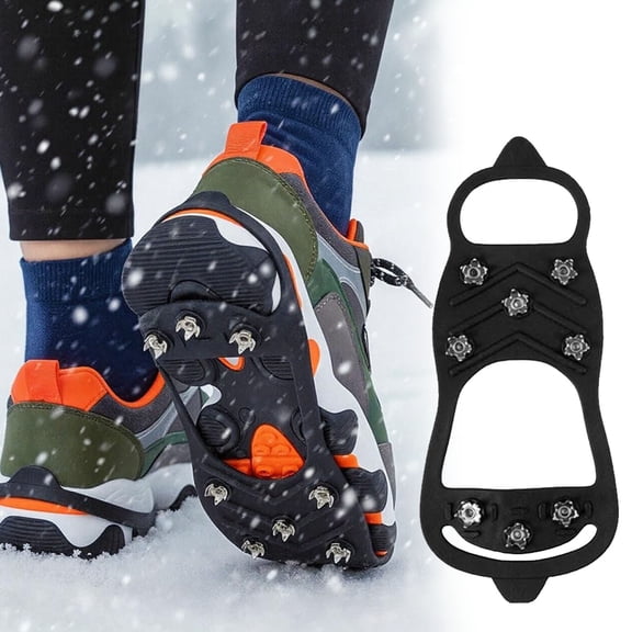 2/1PCS Non-Slip Ice TractionSpikes for Boots & Shoes,ShoeSpikes for Ice SnowSpikes for Shoes Ice Cleats for Shoes and Boots Ice Shoes Grips