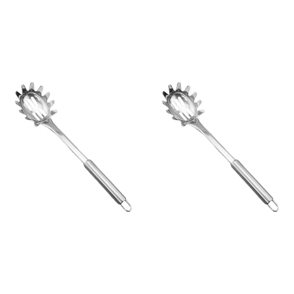 2/1PCS Stainless Steel Pasta Fork Stainless Steel Pasta Spoon, Spaghetti Sever, Heavy Duty Metal Spaghetti Spoon Kitchen Utensils