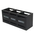 thumbnail image 1 of 2/1PCS Wood Flatware Organizer Silverware Holder Flatware Cutlery Utensil Caddy Utensil Holder For Kitchen Counter For Table Countertop Spoon Knife & Fork Holder For Parties, 1 of 9
