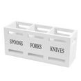 thumbnail image 1 of 2/1PCS Wood Flatware Organizer Silverware Holder Flatware Cutlery Utensil Caddy Utensil Holder For Kitchen Counter For Table Countertop Spoon Knife & Fork Holder For Parties, 1 of 9
