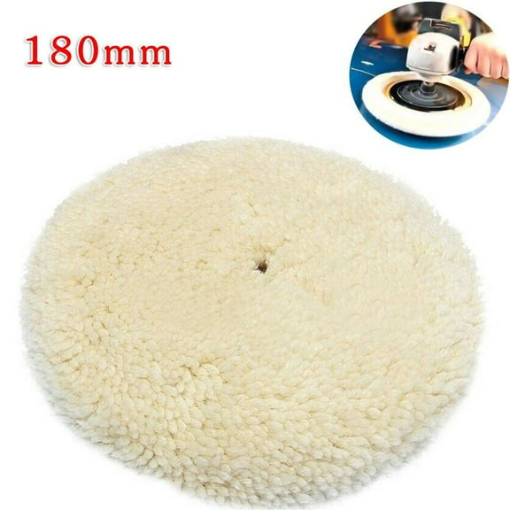 2/1Pcs 7 Inch Wool Polishing Pad Natural Wool Buffing Pad Kit Polishing Disk For Compound Cutting Car Body Repair Buffing Pad