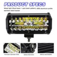 thumbnail image 1 of 2/1Pcs 7'' LED Work Light Bar 400W/120W Spot Flood Beams Combo for Car Tractor Boat OffRoad Truck SUV ATV Car Repairing Lights, 1 of 7