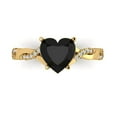 thumbnail image 1 of Clara Pucci 14K Yellow Gold 2.1ct Onyx Solitaire with Accents Ring, 1 of 8