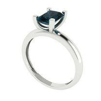 2.1ct Heart Cut Blue Natural Swiss Blue Topaz 18k Yellow Gold Engraving Statement Bridal Wedding Designer Ring Size 3.5