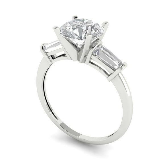 2.1ct Heart Cut Blue Crystal 18k White Gold Engraving Statement Bridal Wedding Designer Ring Size 6.75
