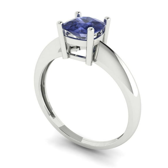 2.1ct Heart Cut Blue Crystal 18k Yellow Gold Engraving Statement Bridal Wedding Designer Ring Size 6.75