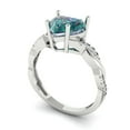 thumbnail image 1 of 2.1ct heart cut blue moissanite 14k white gold Bridal Wedding Engagement Promise Anniversary Ring for Women size 3.5, 1 of 7