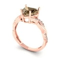 thumbnail image 1 of 2.1ct heart cut champagne Zircon 18k rose gold Bridal Wedding Engagement Promise Anniversary Ring for Women size 5.75, 1 of 7