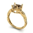 thumbnail image 1 of 2.1ct heart cut champagne Zircon 18k yellow gold Bridal Wedding Engagement Promise Anniversary Ring for Women size 5.5, 1 of 7