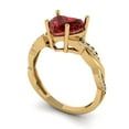 thumbnail image 1 of 2.1ct heart cut red natural garnet 18k yellow gold Bridal Wedding Engagement Promise Anniversary Ring for Women size 6.5, 1 of 7