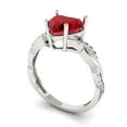 thumbnail image 1 of 2.1ct heart cut tourmaline 14k white gold Bridal Wedding Engagement Promise Anniversary Ring for Women size 8.75, 1 of 7
