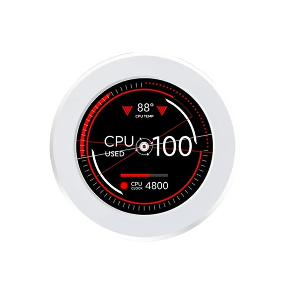 2.1in White AIO Display Screen Upgrade Kit LCD Screen CPU Temp Monitor for CPU Liquid Cooler, Computer Accessories PC Parts