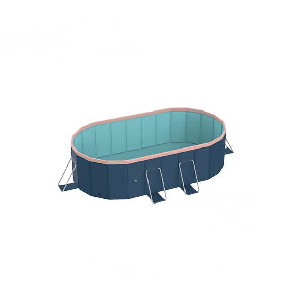 2.1m PVC Folding Pool Not Inflatable Bathes And Cools In Summer, Suitable For Outdoor Patio Beach Garden